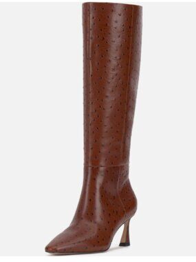 Vince Camuto Medium Leather Knee Boot Sutton-Whiskey-7M-NEW-A656142